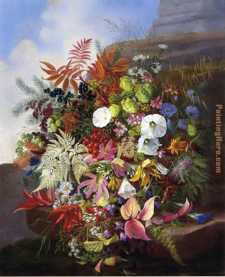 Autumn Still Life with Blackberries
